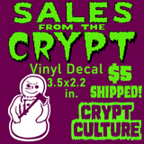 Jack Frost Vinyl Decal Sticker Crypt Culture Sales From the Crypt