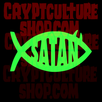 Satan! Satan Fish Vinyl Decal