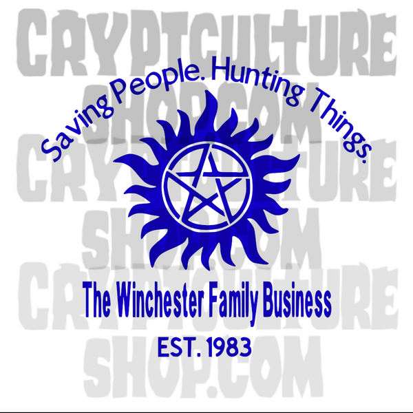 Supernatural Saving People Hunting Things Vinyl Decal