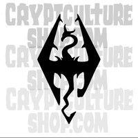 Elder Scrolls Skyrim Symbol Vinyl Decal