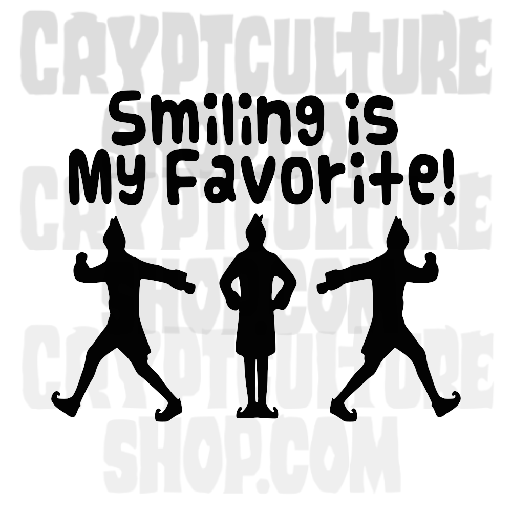 Elf Smiling is My Favorite Vinyl Decal