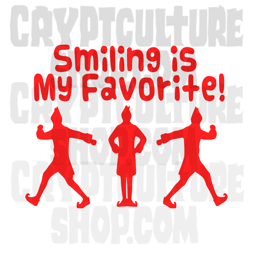 Elf Smiling is My Favorite Vinyl Decal