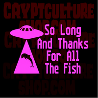 Hitchhiker's Guide to the Galaxy So Long Thanks For All the Fish Vinyl Decal