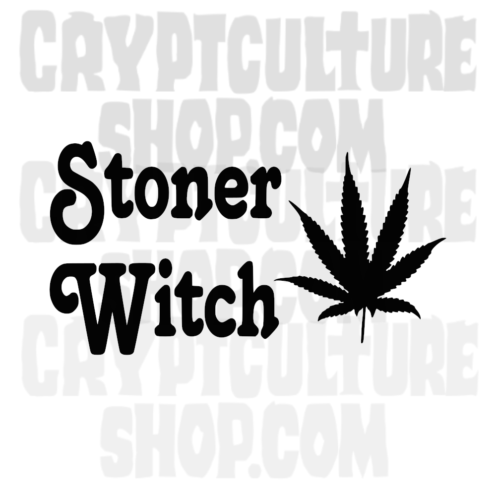 Vinilo Decorativo de Bruja Ocultista Marihuana