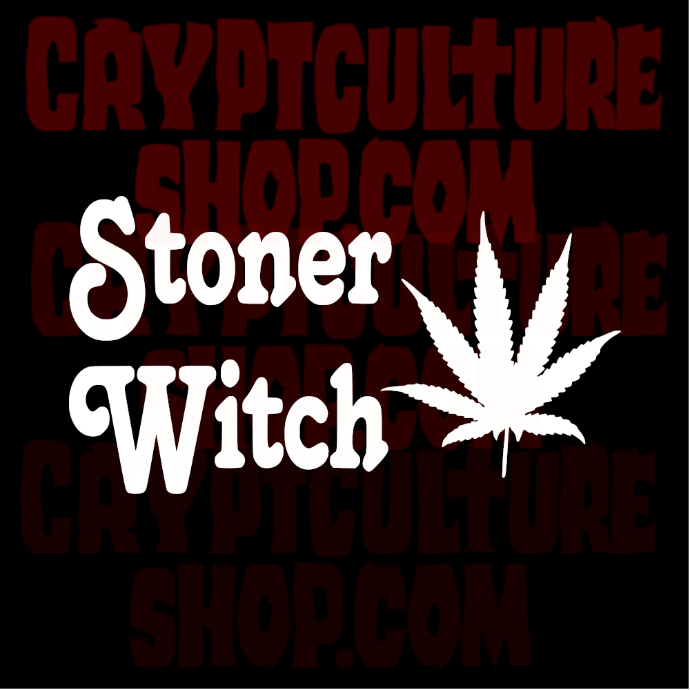 Vinilo Decorativo de Bruja Ocultista Marihuana