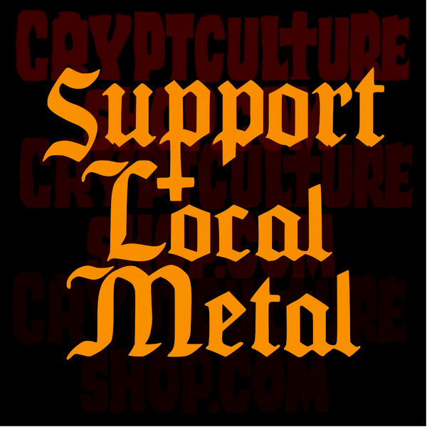 Horror Support Local Metal Inverted Cross Vinyl Decal