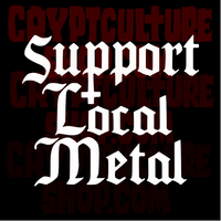 Horror Support Local Metal Inverted Cross Vinyl Decal