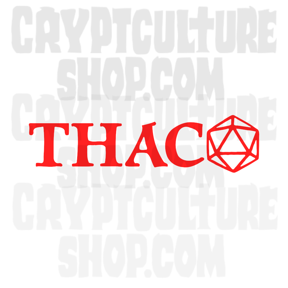 Calcomanía de vinilo THAC0 de Dungeons and Dragons