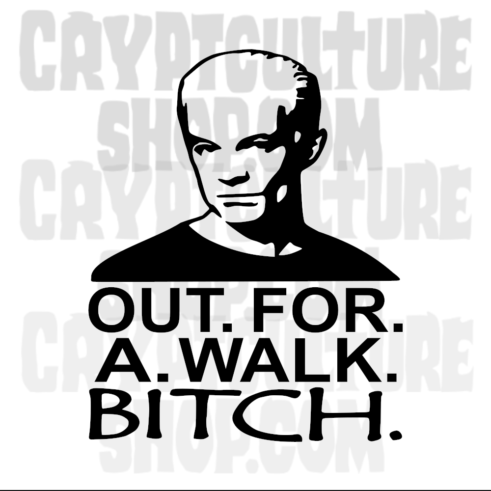 Buffy the Vampire Slayer Spike Out For a Walk Bitch Vinyl Decal