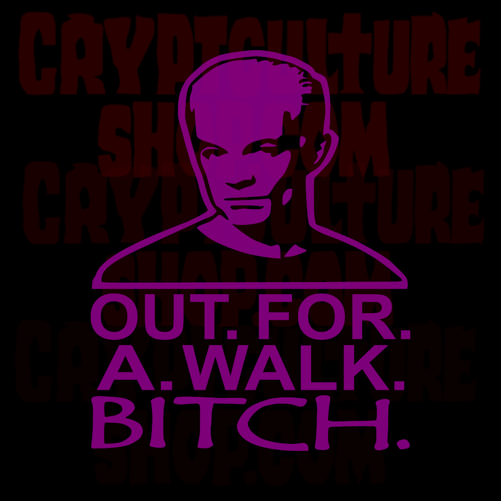 Buffy the Vampire Slayer Spike Out For a Walk Bitch Vinyl Decal
