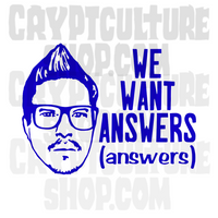 Ghost Adventures We Want Answers Vinyl Decal