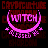 Occult Witch Blessed Be Vinyl Decal