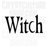 Occult Witch Text Vinyl Decal