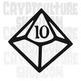 Dungeons and Dragons d10 Vinyl Decal