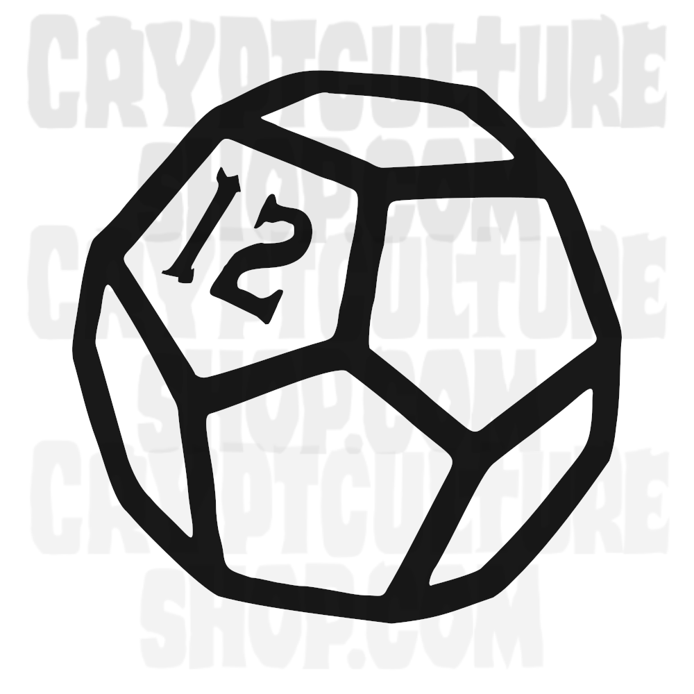Calcomanía de vinilo d12 de Dungeons and Dragons