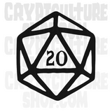 Dungeons and Dragons d20 Vinyl Decal