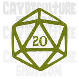 Dungeons and Dragons d20 Vinyl Decal